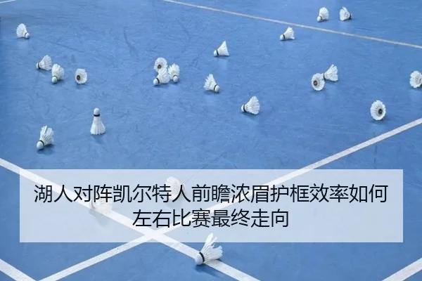 湖人对阵凯尔特人前瞻浓眉护框效率如何左右比赛最终走向